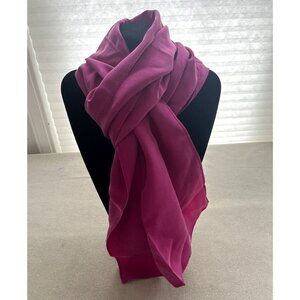 Eight Degrees South Magenta Hand Loomed Silk Scarf 72 x 12